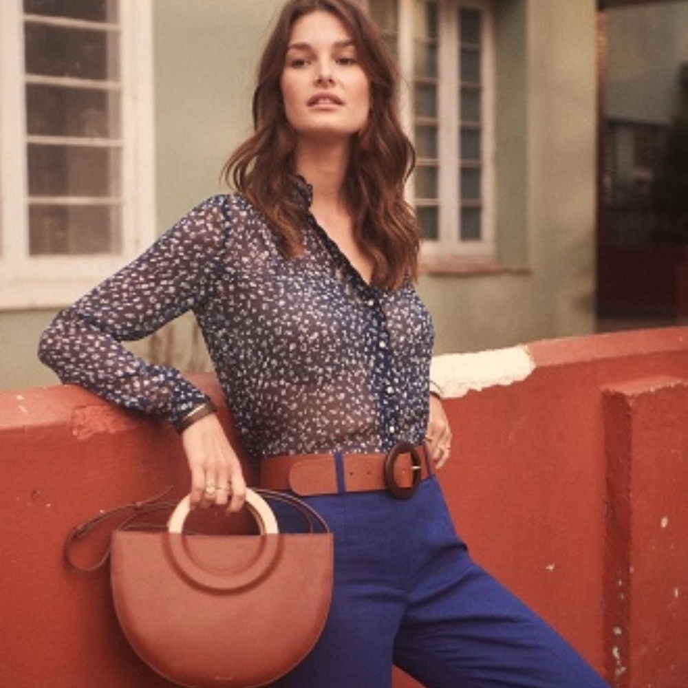 Louise Shirt Sezane Print mini fleurs Dotty